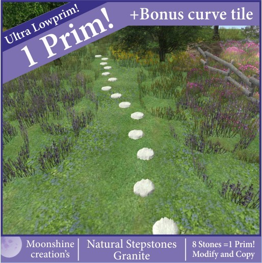 Second Life Marketplace Natural Round Stepstone Walkway